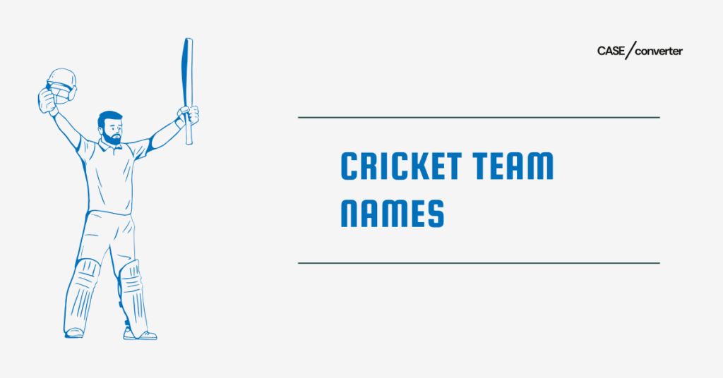 cricket team names