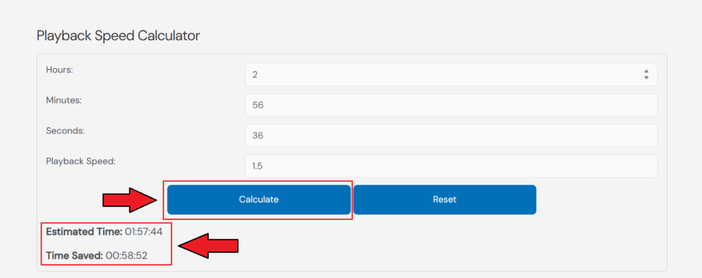 Click “Calculate”